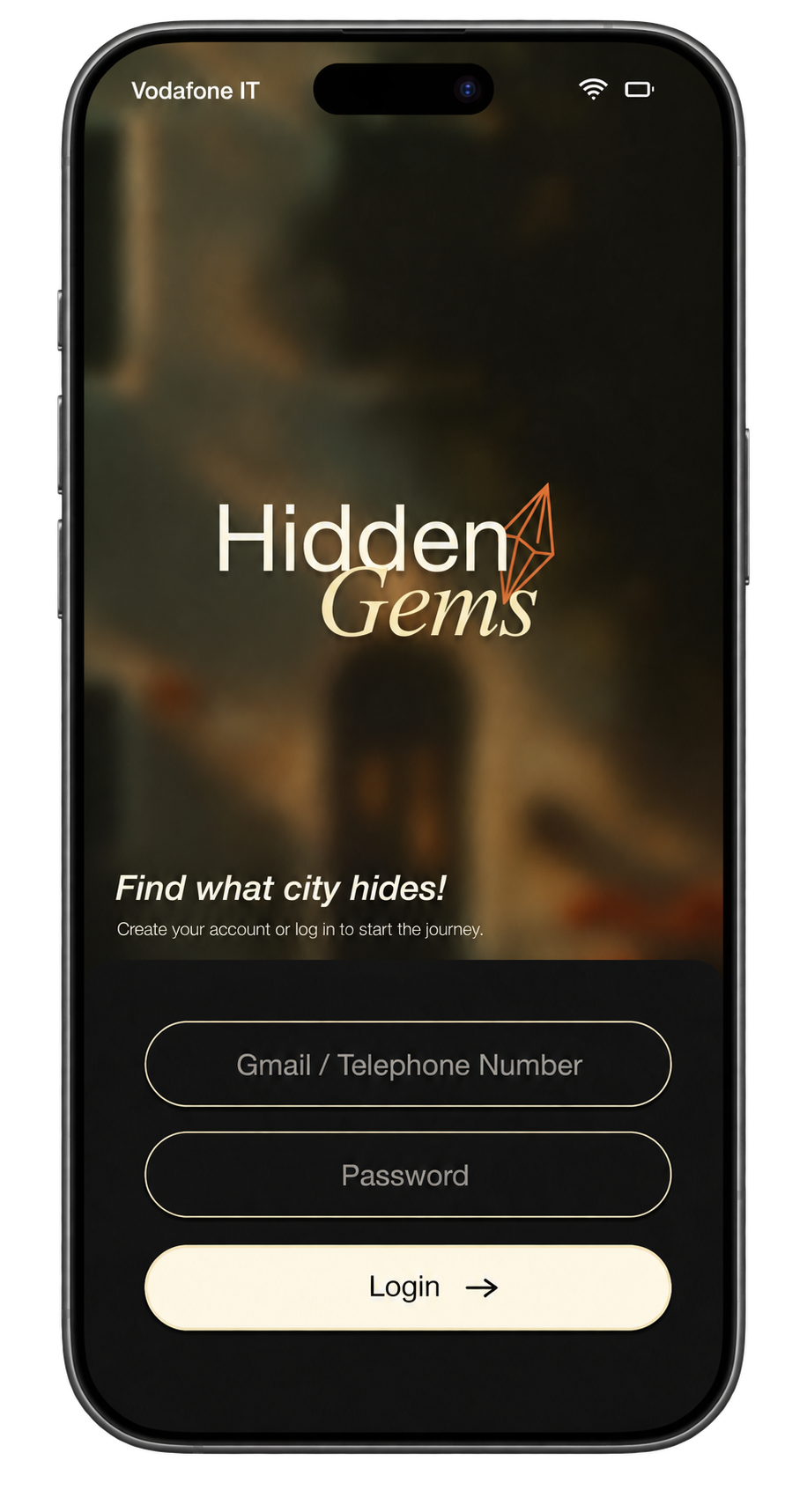 Hidden Gems app screen