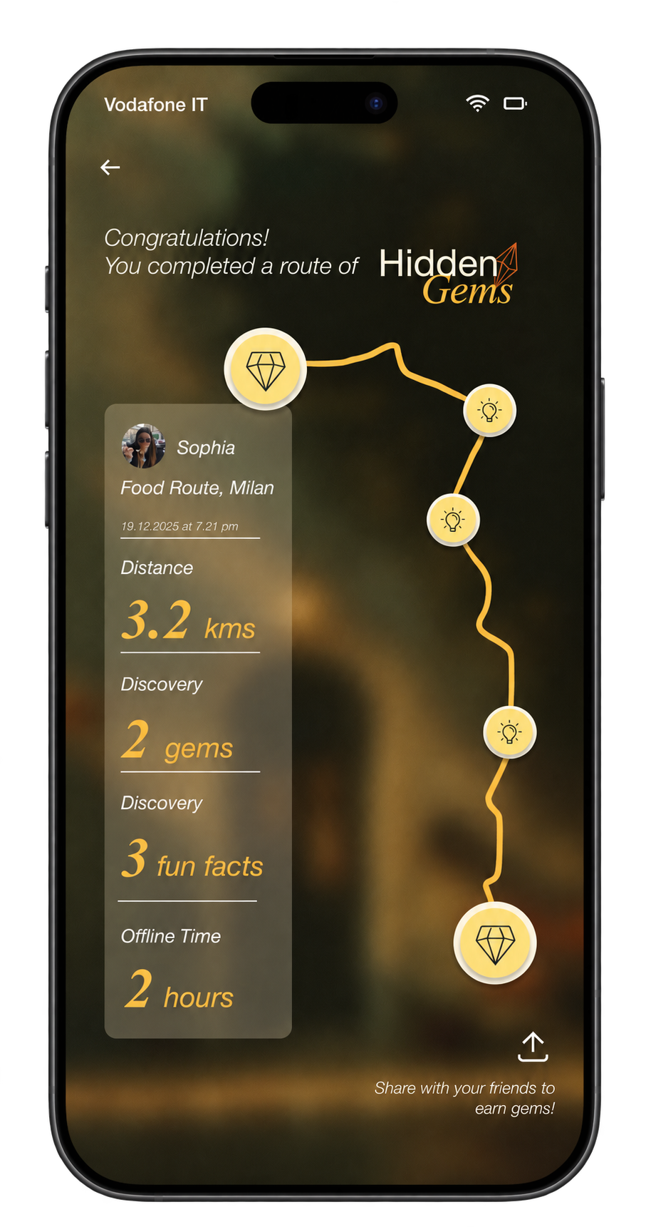 Hidden Gems app screen
